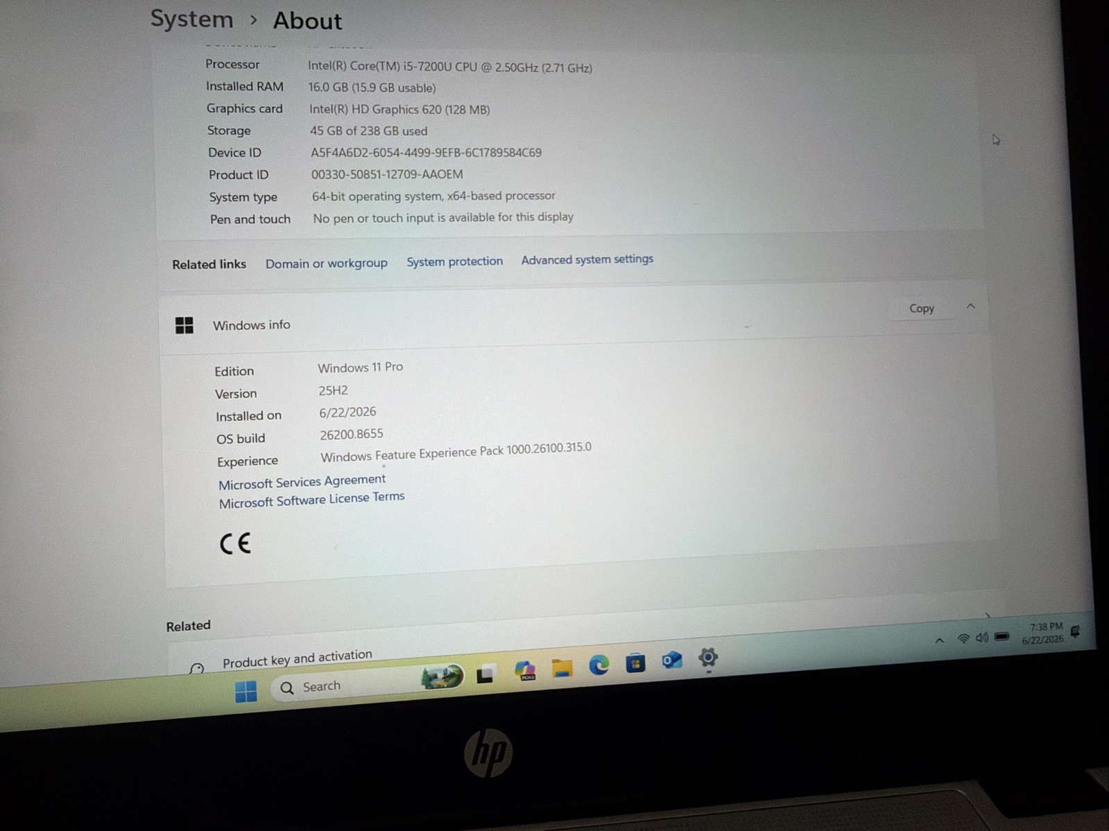HP EliteBook 820 G4 12.5″ Intel i5-7200U 2.7GHz 16GB 256GB SSD Windows 11 Pro