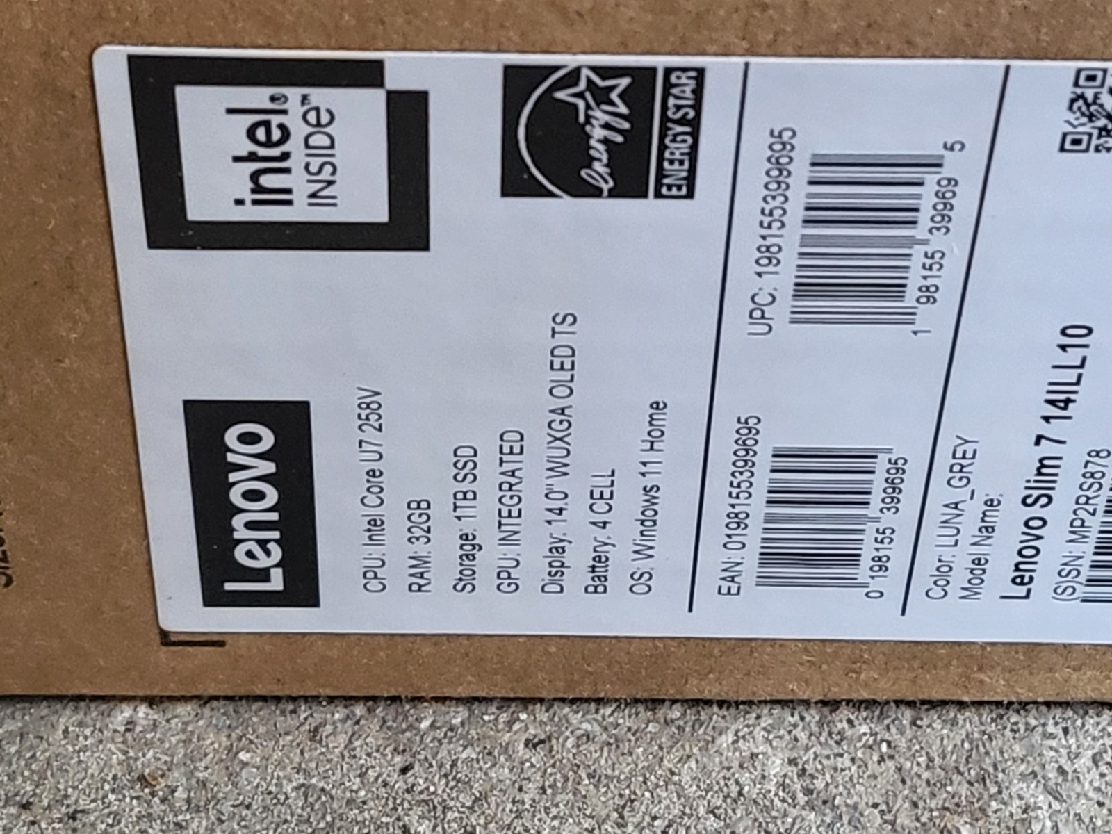 14ill10 Slim 7 Aura Edition Lenovo Ultra 7 32gb 1tb Oled Ts Aa Ob