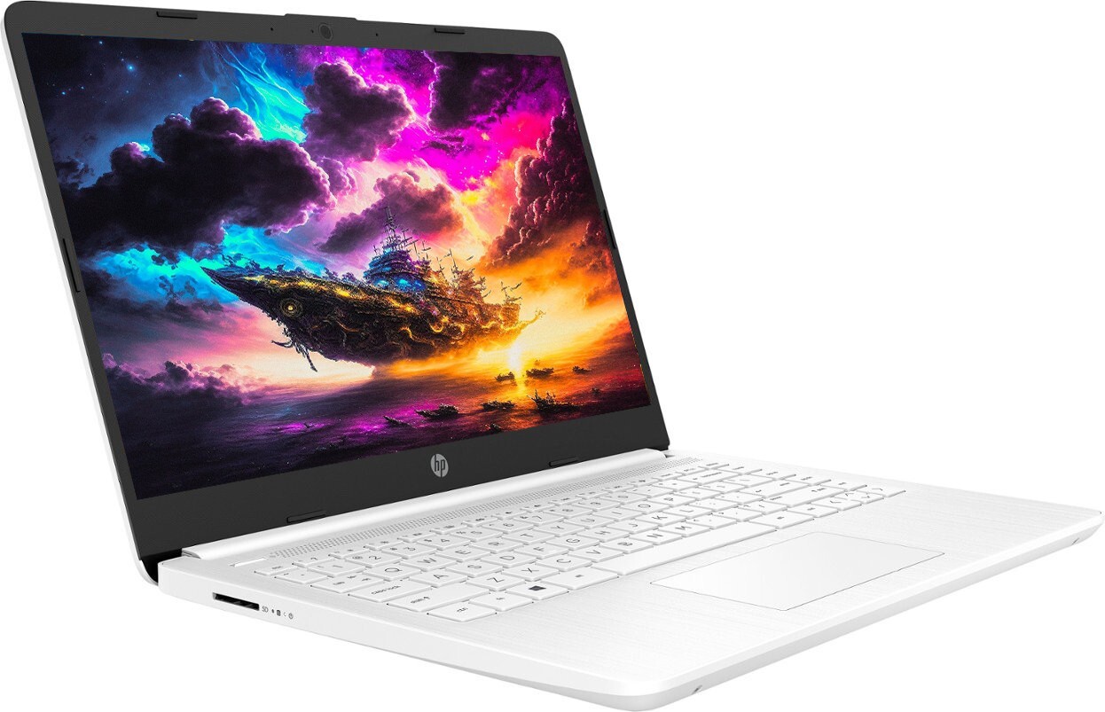 HP 2024 Newest Laptop 14″HD Intel 4-Core Up to 16GB RAM & 320GB Storage White