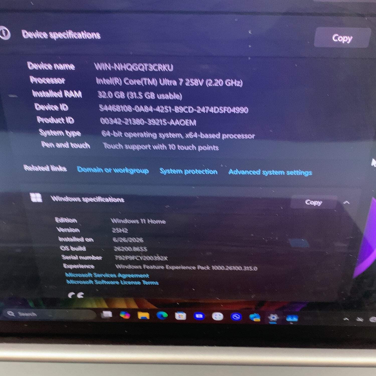 Samsung Galaxy Book5 Pro NP960XHA 16″ Core Ultra 7 258V 2.2GHz 32GB RAM 1TB SSD