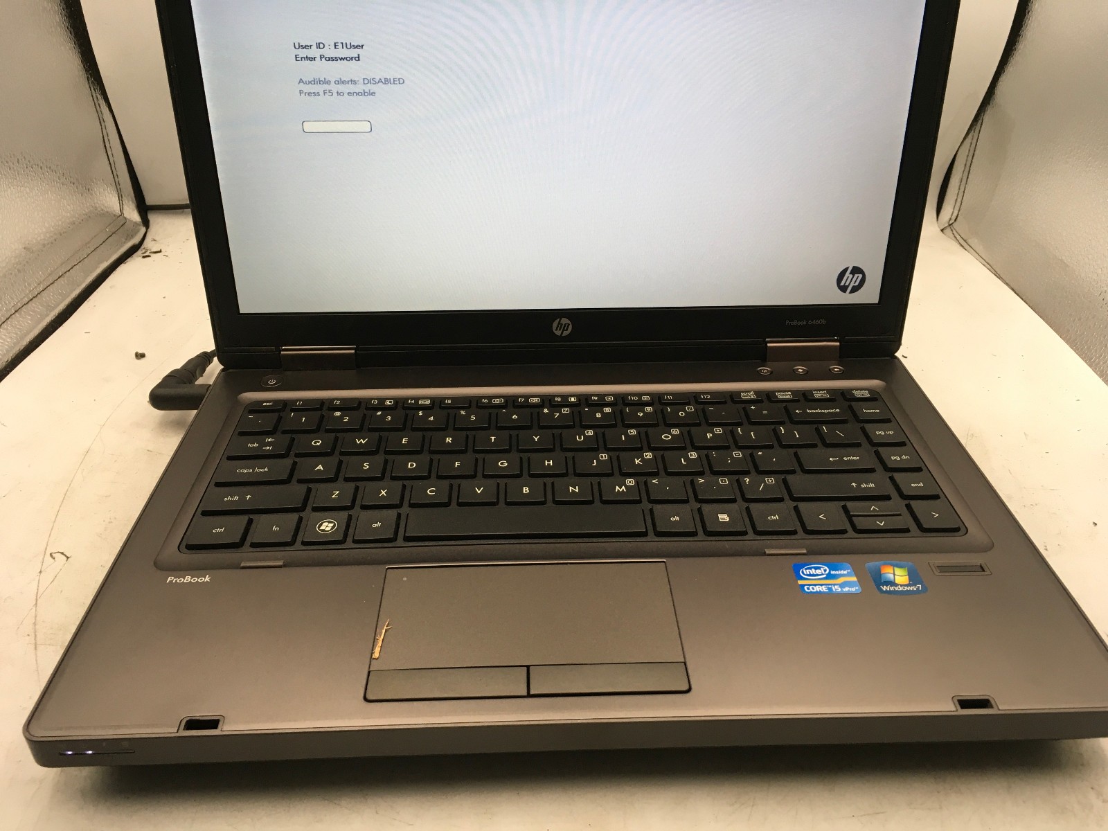 HP PROBOOK 6460B – FOR PARTS/BIOS LOCK – INTEL I5 VPRO – NO RAM – 14″ -READ -BB