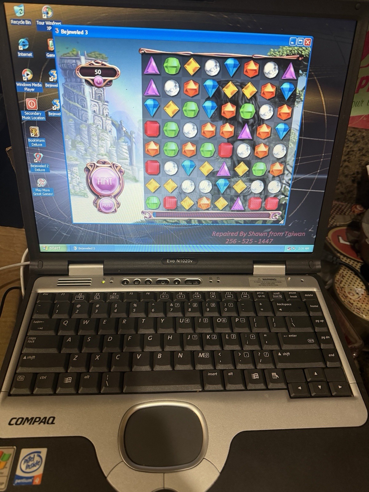 Compaq EVO N1020V 14″ Laptop Intel Pentium 4 512 Mb RAM- With Games