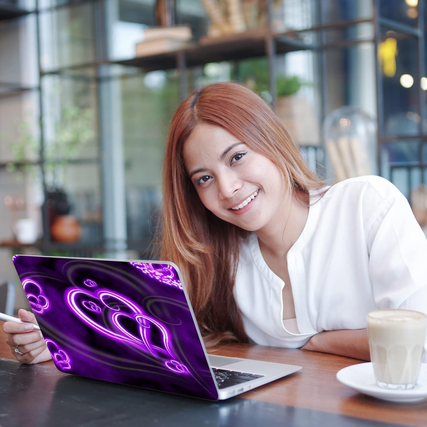 Purple Hearts Fashion 11.6 12.1 13 13.3 14 15 15.4 15.6 inches Netbook Laptop Sk