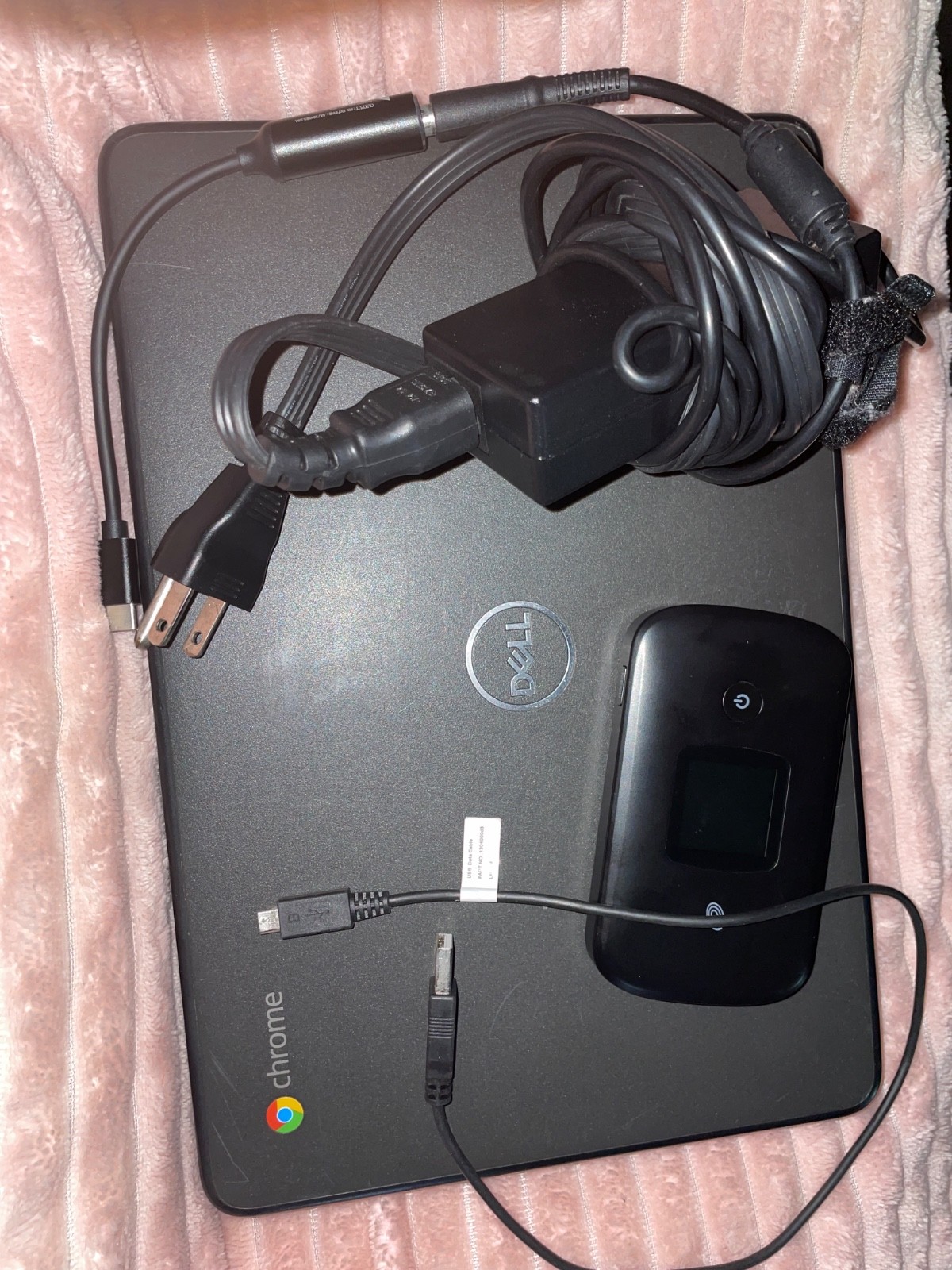 black chrome book laptop, hotspot, and charger for both, buy all together thanks