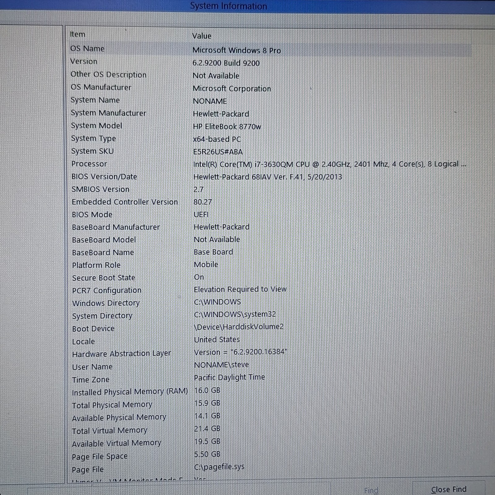 HP EliteBook 8760w – Laptop Intel i7 2nd Gen. 8 GB RAM500 GB HDD‼️READ ALL‼️