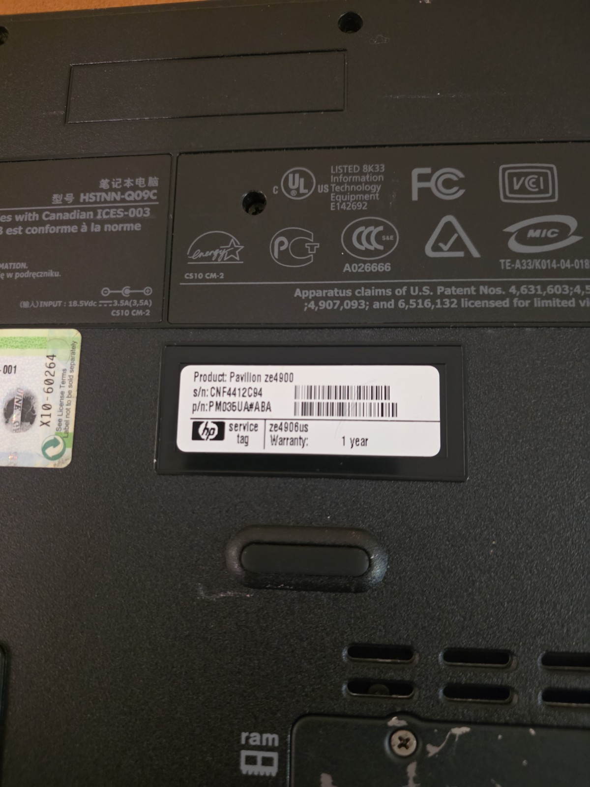 HP Pavilion ze4900 15in Laptop Celeron M 1.40GHz 256MB 40GB HDD XP Home