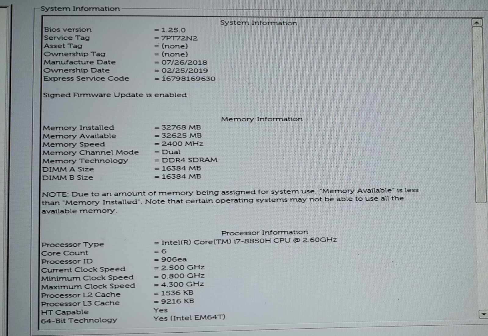 Dell Latitude 5591 i7-8850h 15.6″