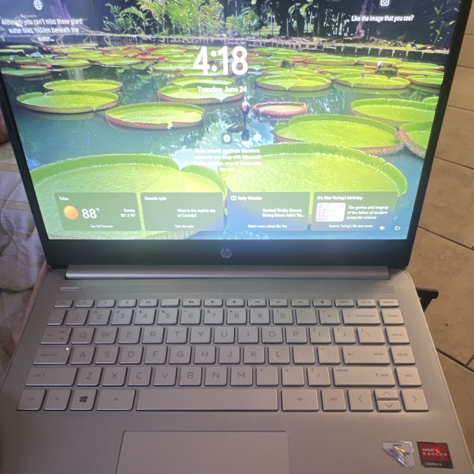 HP Pavilion 14in Silver Laptop AMD Athlon Silver Windows AMD Radeon Graphics