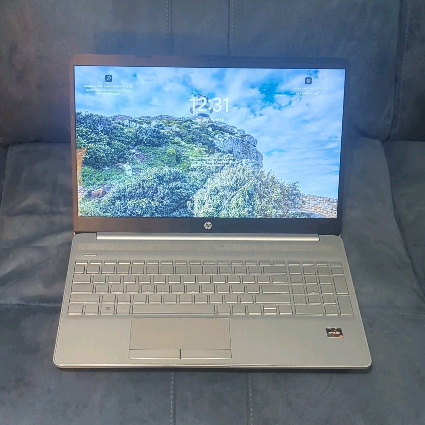 HP 15-dw0010wm 15.6″ Notebook Laptop AMD Ryzen 3 – Silver (*read desc.)