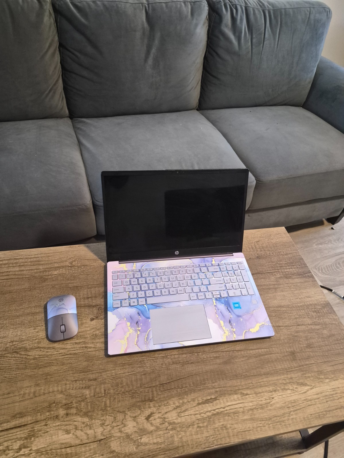 HP 15″ Laptop Intel 128GB Storage, HP Wireless Mouse & MS365 /Winter Lavender