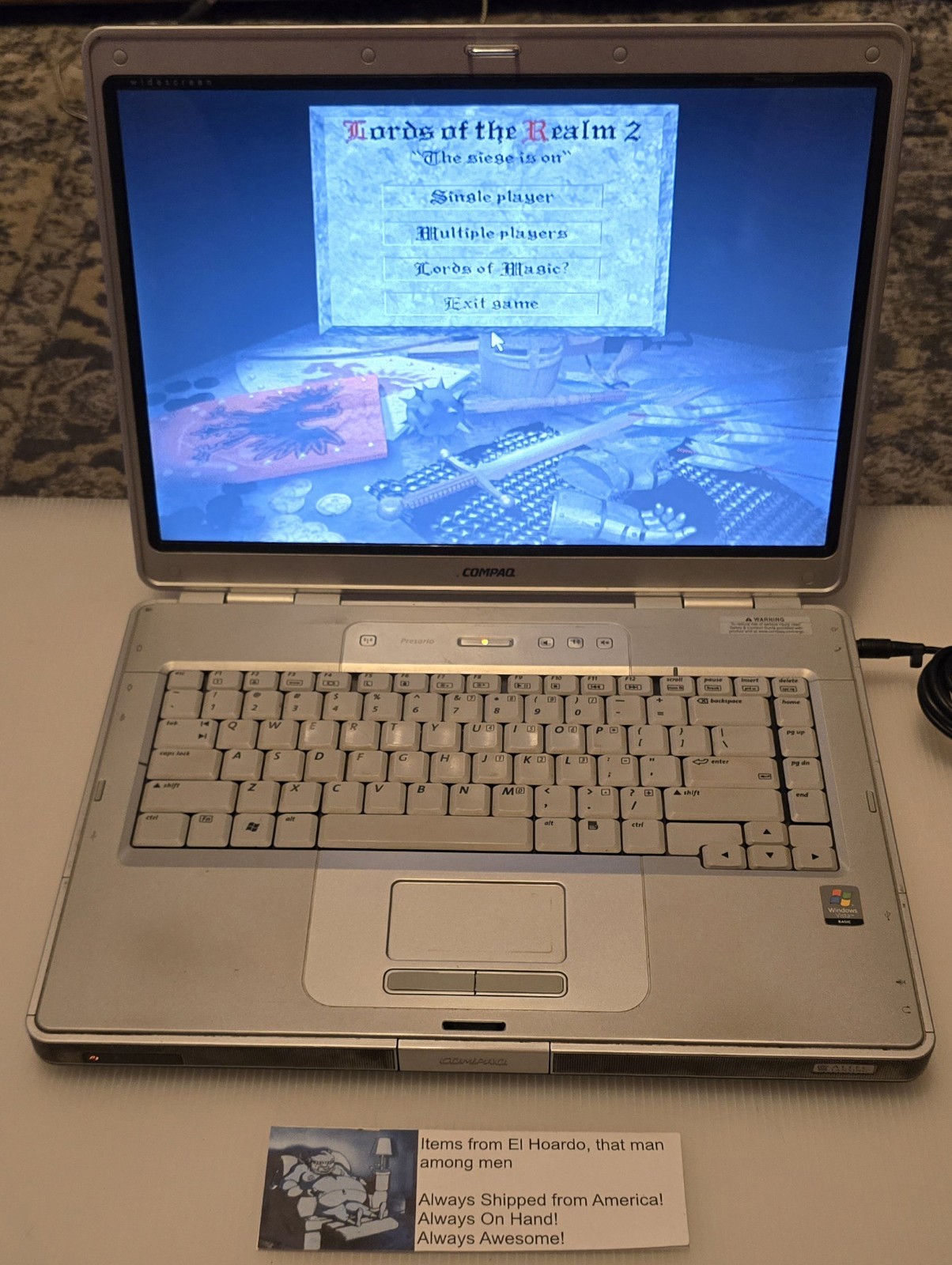 Compaq Presario C500 Laptop Intel Celeron M 1.60 Ghz 2GB Ram 80GB HDD Win XP Pro
