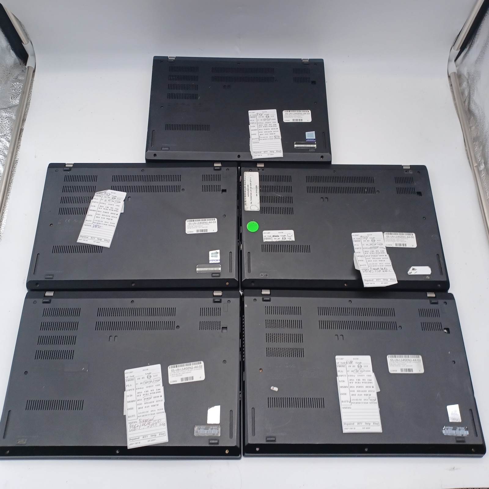 Lot Of 5 Lenovo Thinkpad Laptop L14 1st 2nd Gen i5-10310U i5-1135G7 Boots To