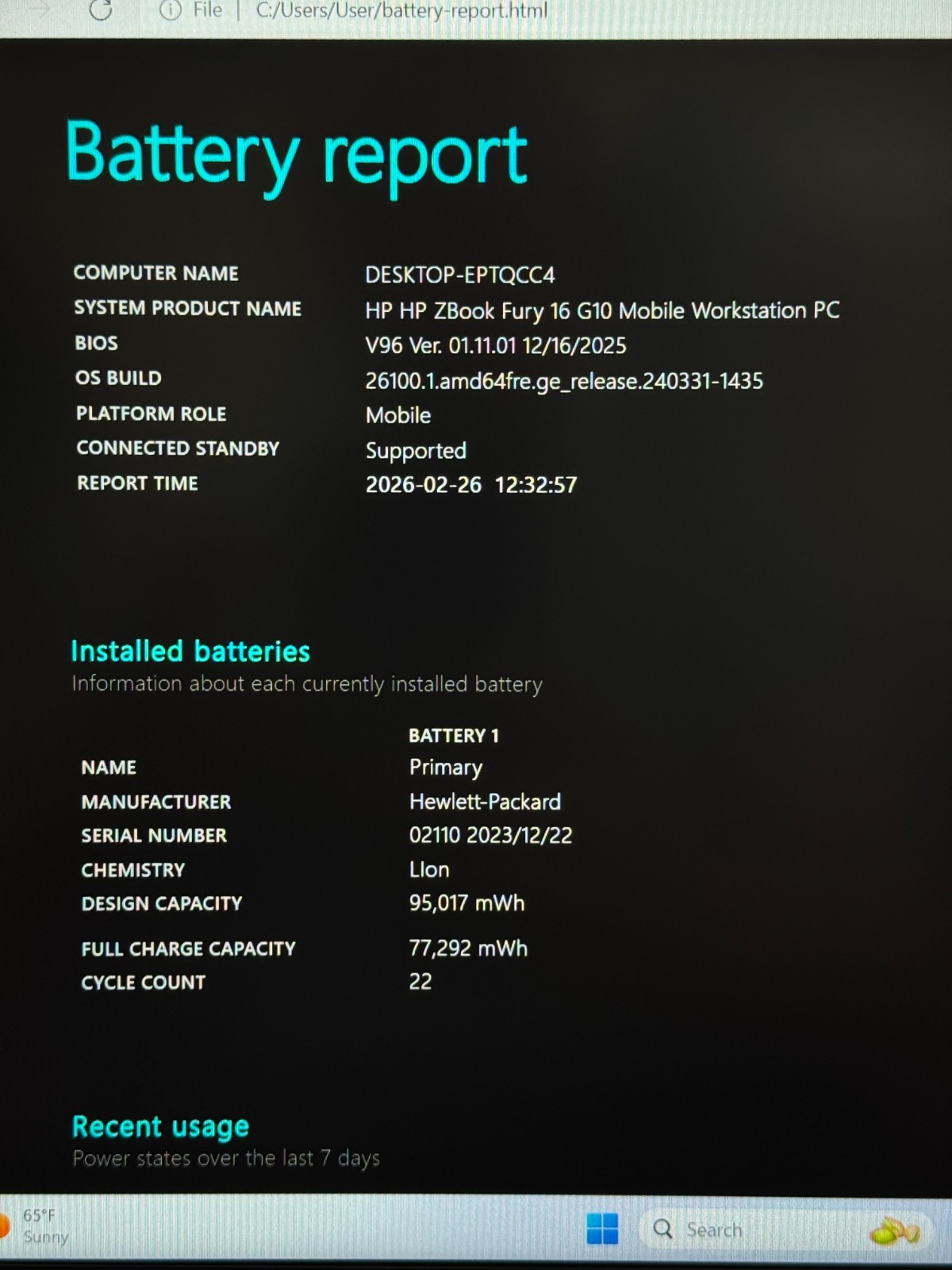HP ZBOOK FURY 16 G10 | CORE I7-13850HX | 512GB | 32GB | A1000 6Gb