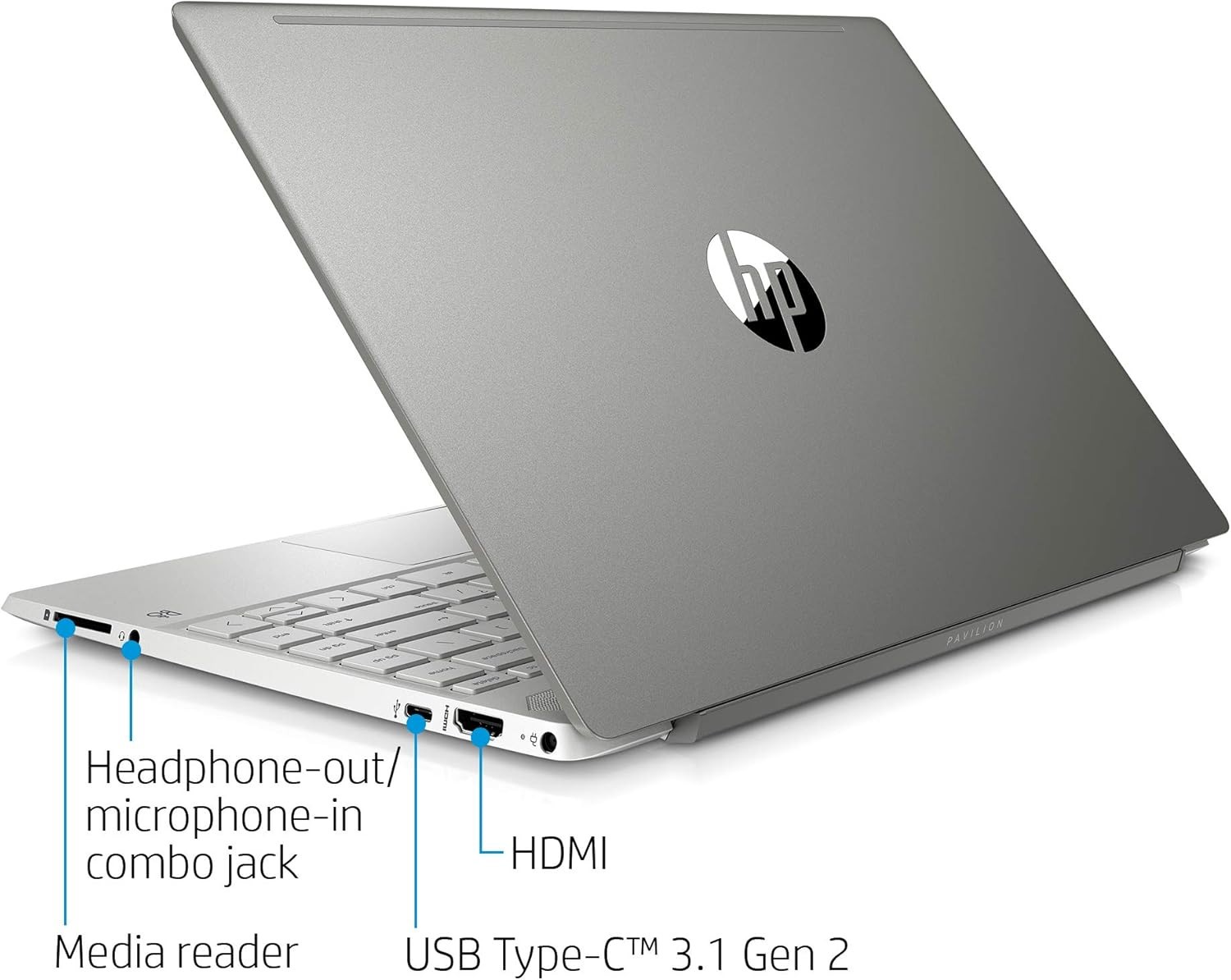 HP Pavilion Laptop 13.3″FHD UHD Graphics 620 i5-8265U 8GB 256GB Win 10H silver