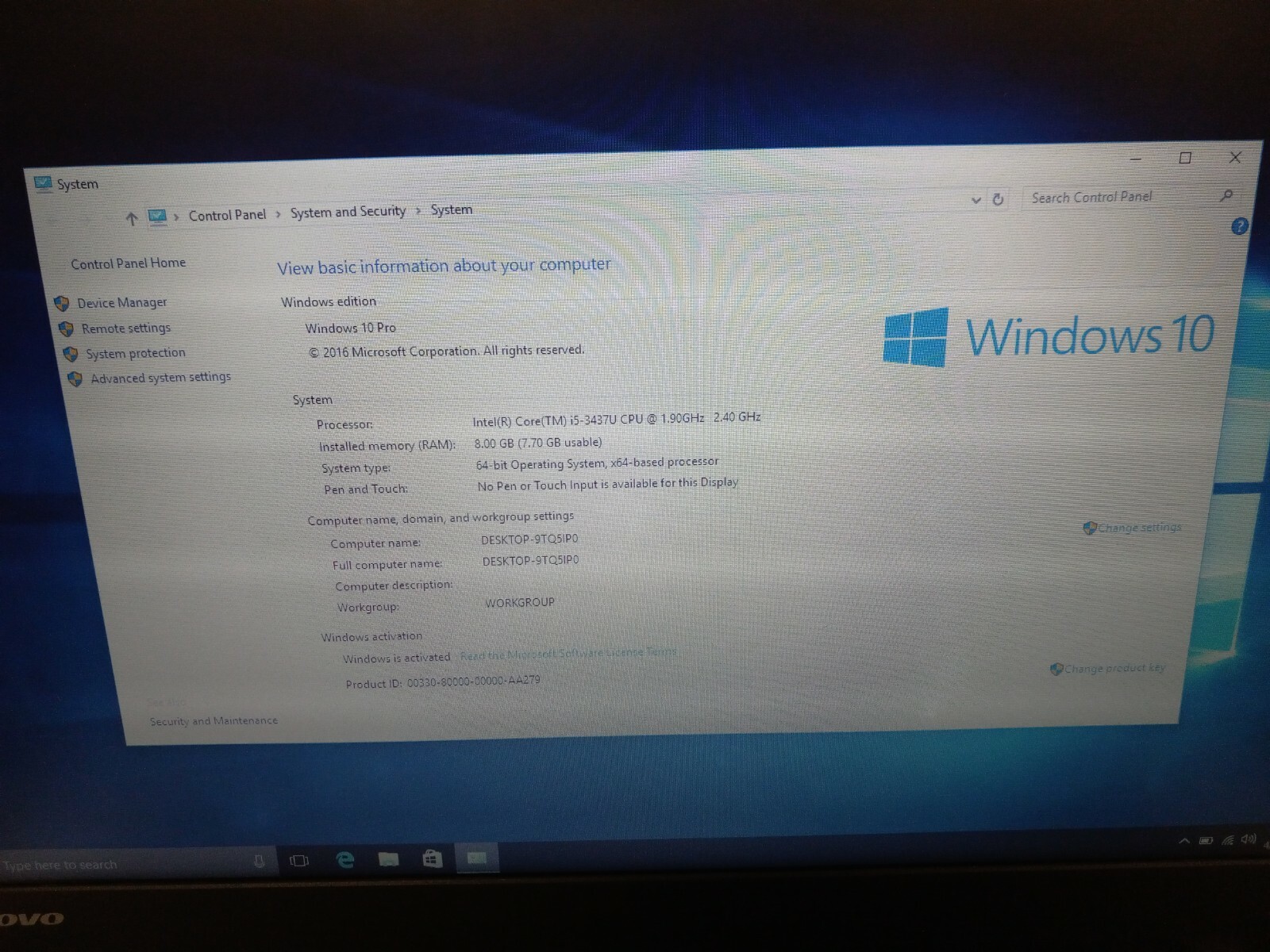 Lenovo ThinkPad T431S Intel Core i5-3437U 1.90GHz 8GB RAM 180GB SSD BT Win10 Pro