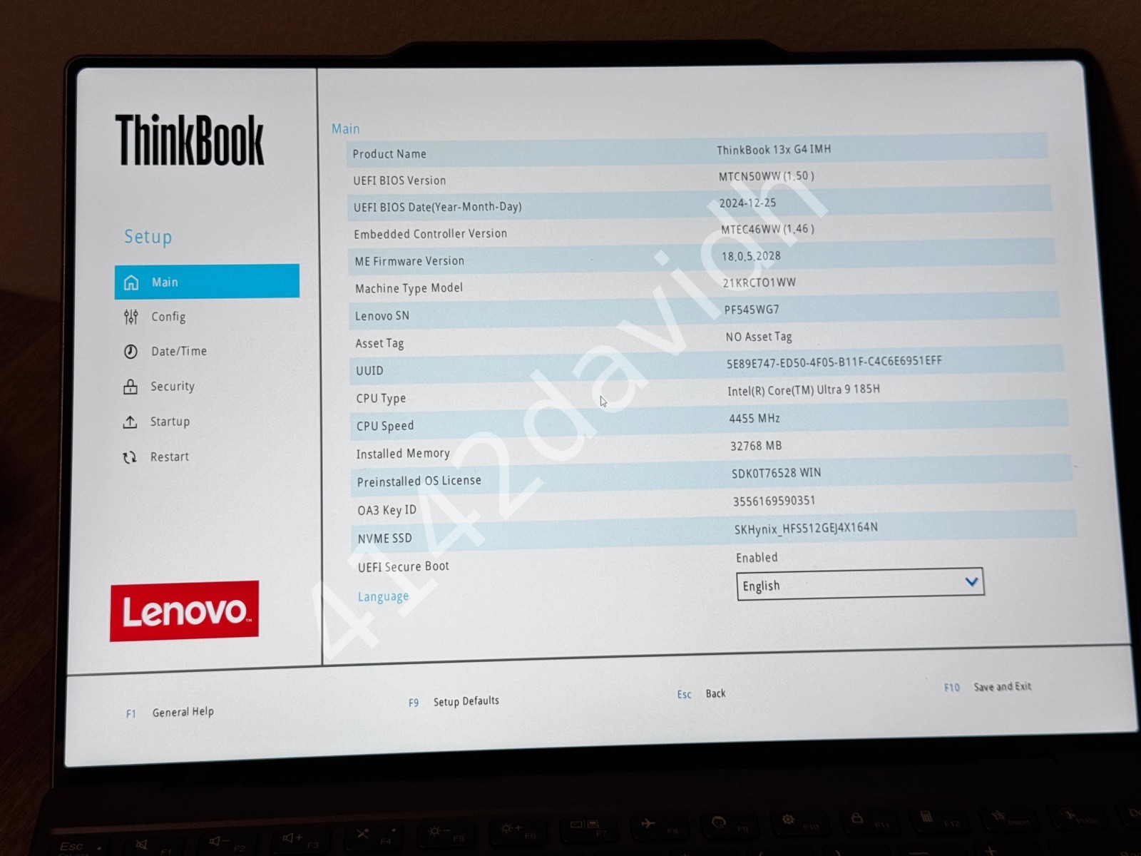 Lenovo ThinkBook 13x G4 IMH Ultra 9 185H Arc 2.8k Touch 512GB 32GB 98ttHealth