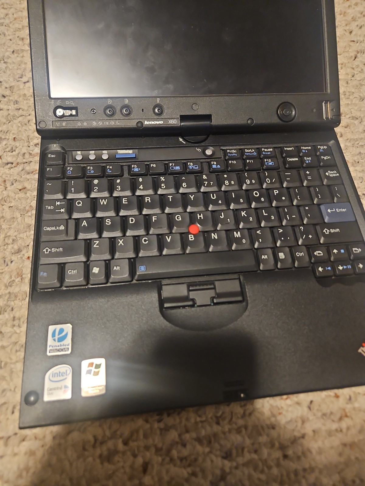 Lenovo ThinkPad X60 Tablet 6364-A12 12.1″ CDuo L2500 Dead Screen