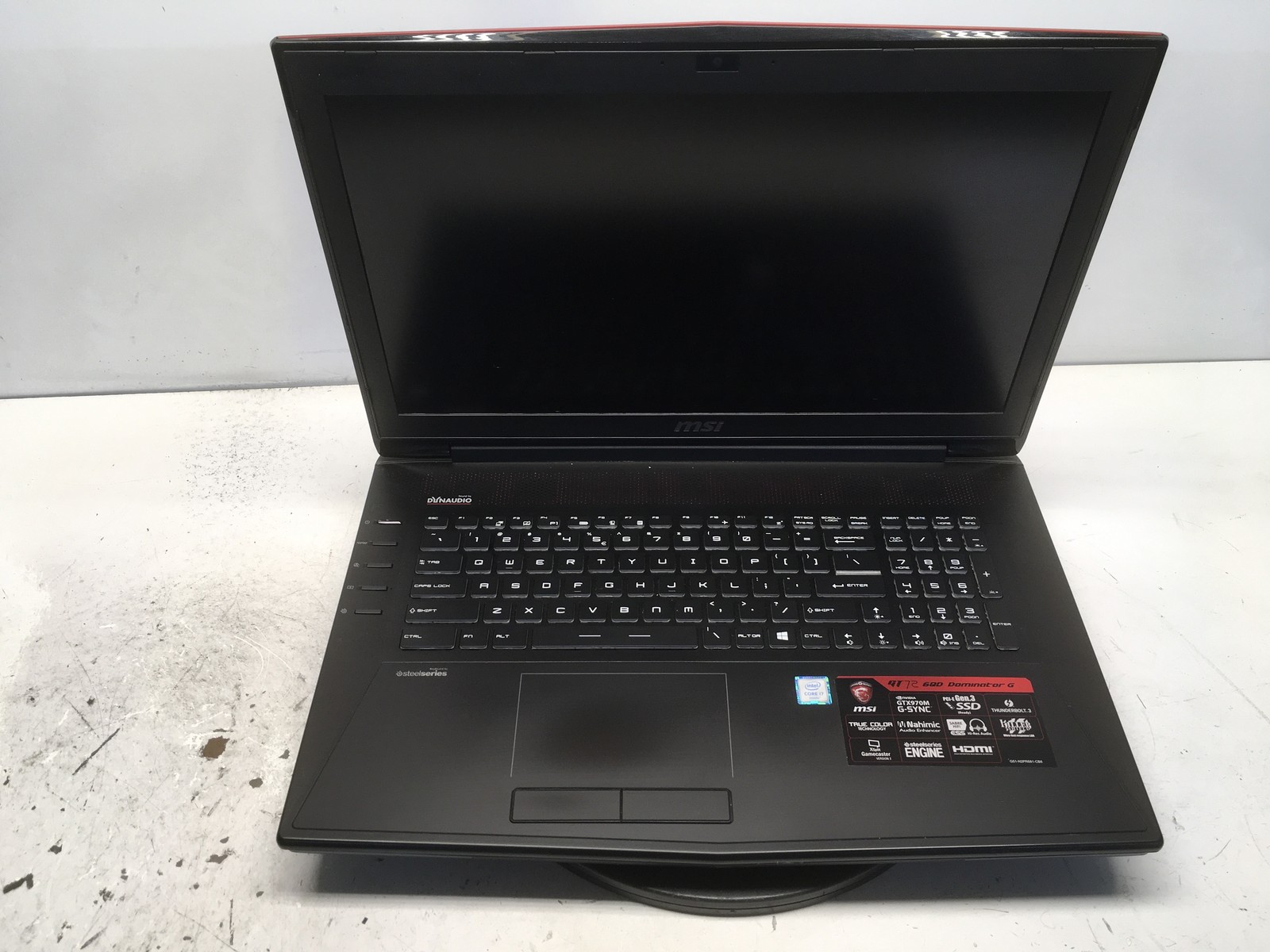 MSI GT72 6QD Intel i7-6820HK 2.7GHz 16 GB No HD/ Batt Nvidia GeForce GTX 970M