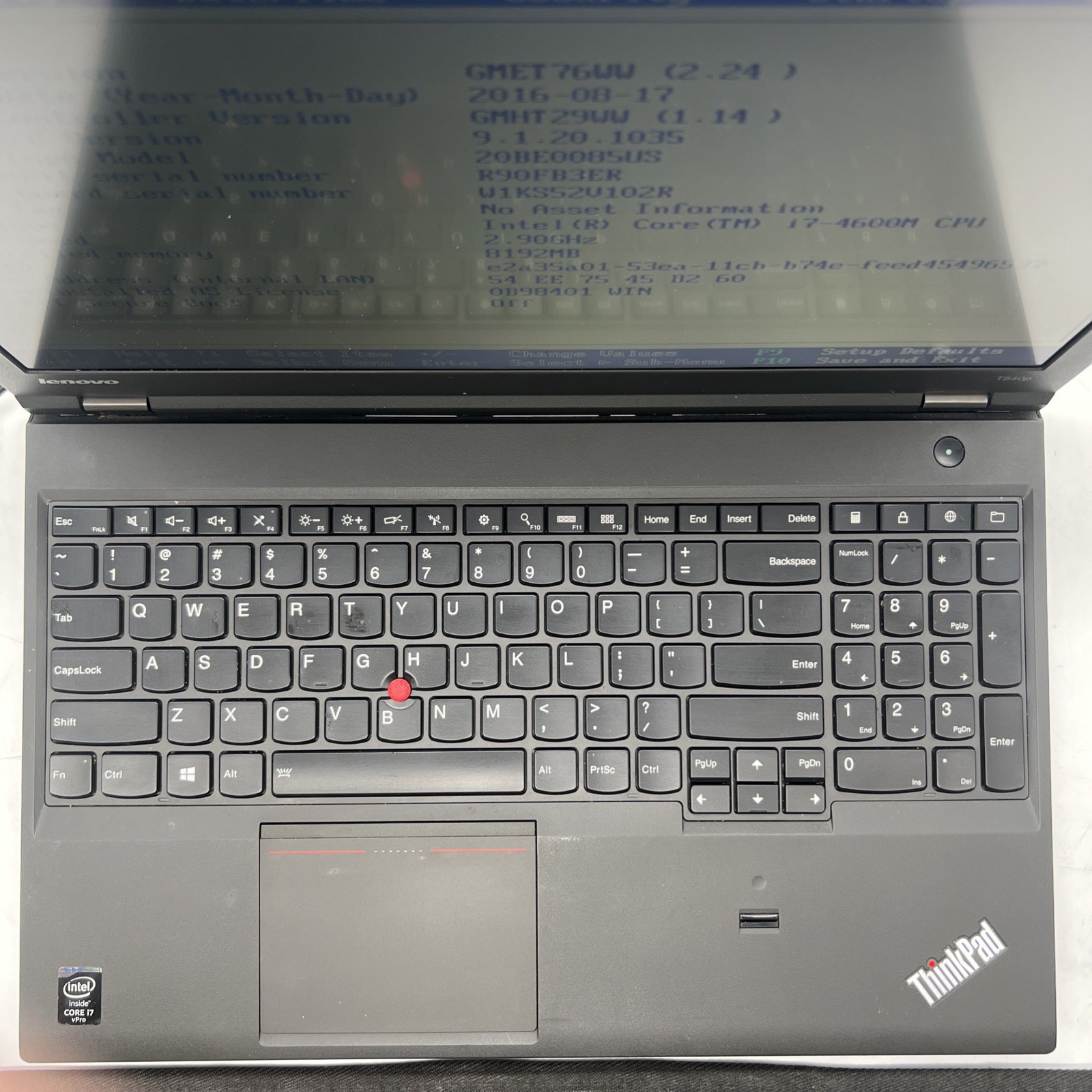Lenovo ThinkPad T540p Intel i7 4600M 2.9GHz 8GB Ram GT 730M 240GB SSD Win10P
