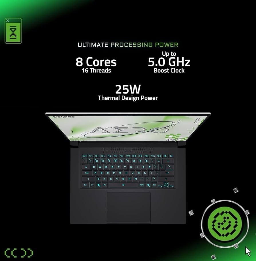 Gigabyte Aero X16 16″ WQXGA AMD Ryzen Al 7 350 16GB 1TB SSD RTX 5070 W11H Laptop