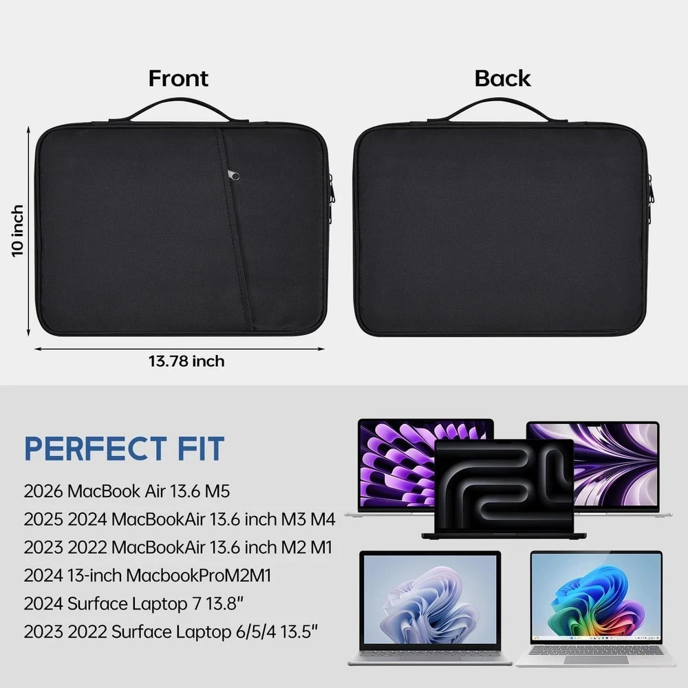 13 inch Laptop Sleeve Case for 2026 2025-2022 MacBook Air 13.6 inch M5 M4 M3 M2