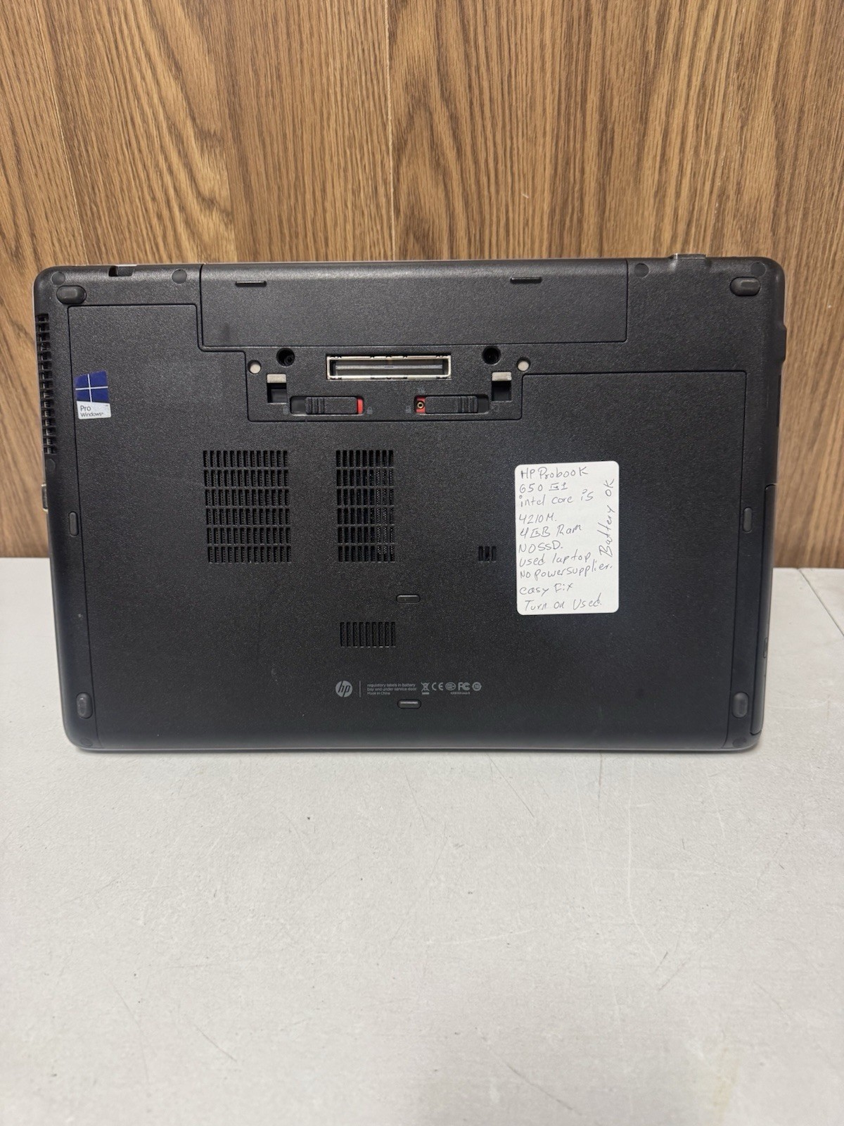 HP ProBook 650 G1 i5-4210M 4GB RAM NO SSD Laptop No Charger