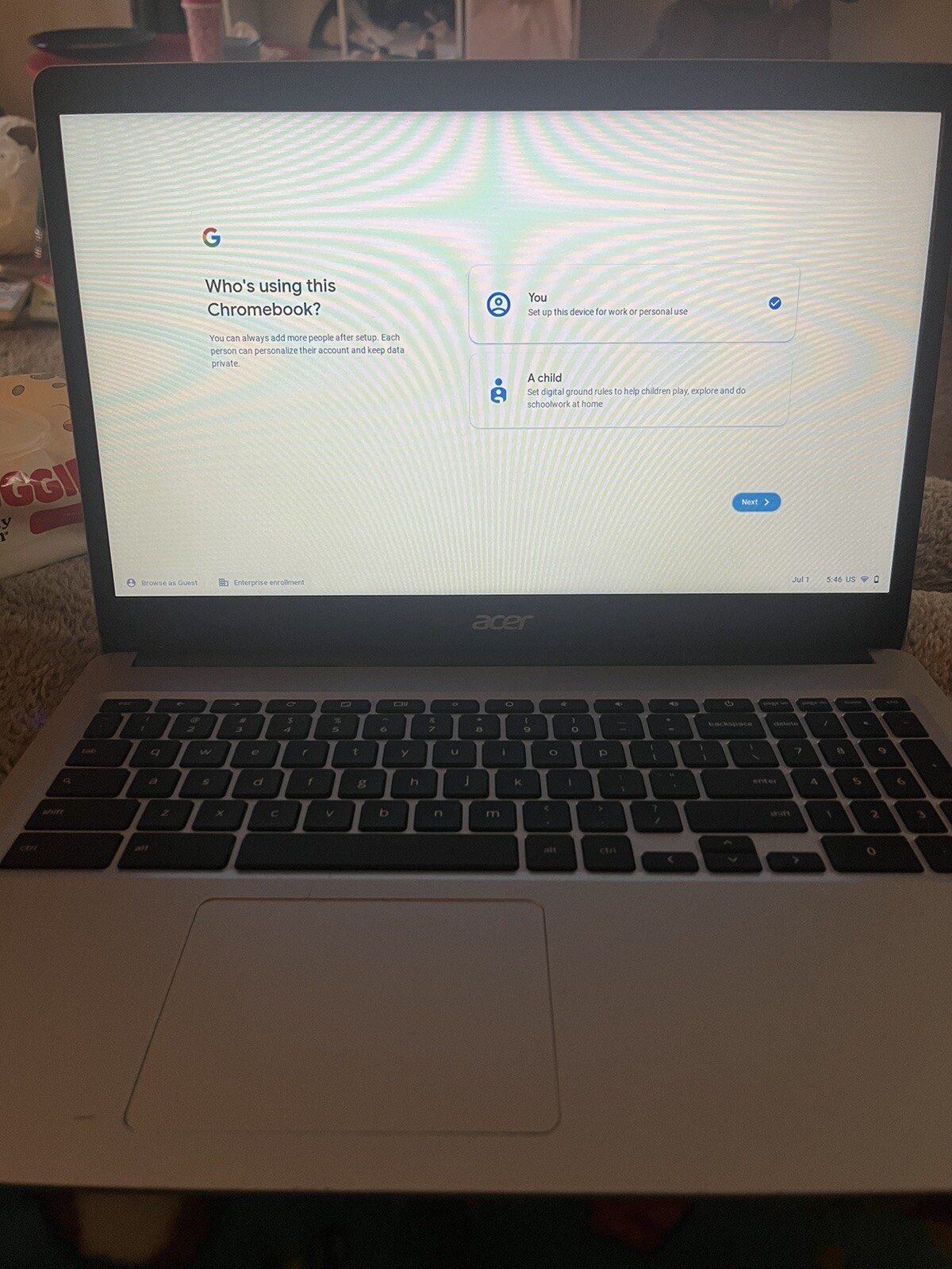 Acer Chromebook 315 15.6″ (32GB, Celeron N 1.1GHz, 4GB) CB315-3H-C2C3