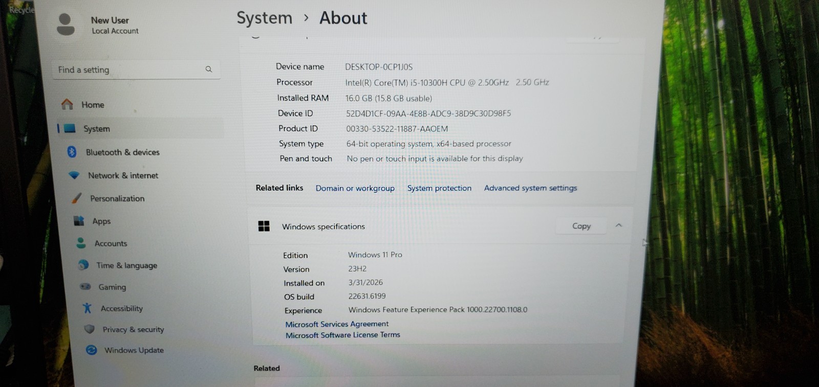 Lenovo ThinkPad T15p Laptop Gen 1 Intel i5-10th Gen 2.5GHz 8GB RAM 256GB SSD