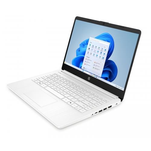HP 14″ HD Touchscreen Laptop Intel N150 4GB RAM 128GB SSD Snowflake White Bundle