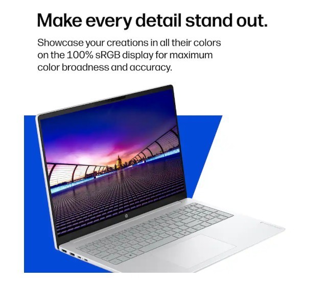 🔥HP OmniBook 3 16″ 2K Touchscreen AMD Ryzen 5 40 16GB 256GB SSD AMD 610M-Silver