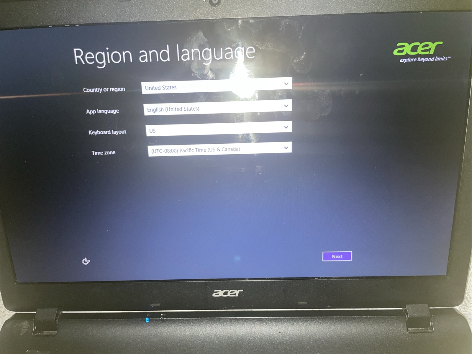 Acer Aspire Notebook E5-521-23KH 15.6″ 4GB RAM 1TB HDD AMD E2 Win8
