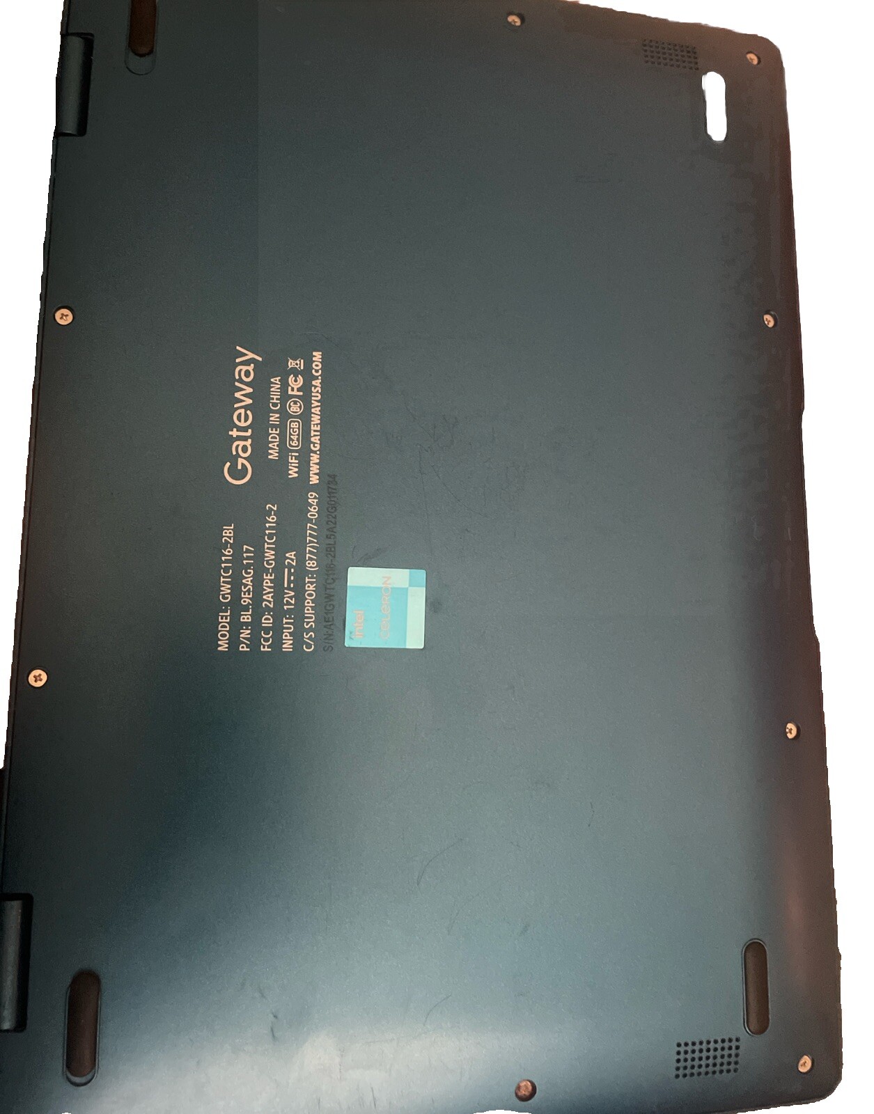 Gateway GWTC116-2 11.6″ Touchscreen (64GB eMMC, Intel Celeron N4020, 1.1GHz, 4GB