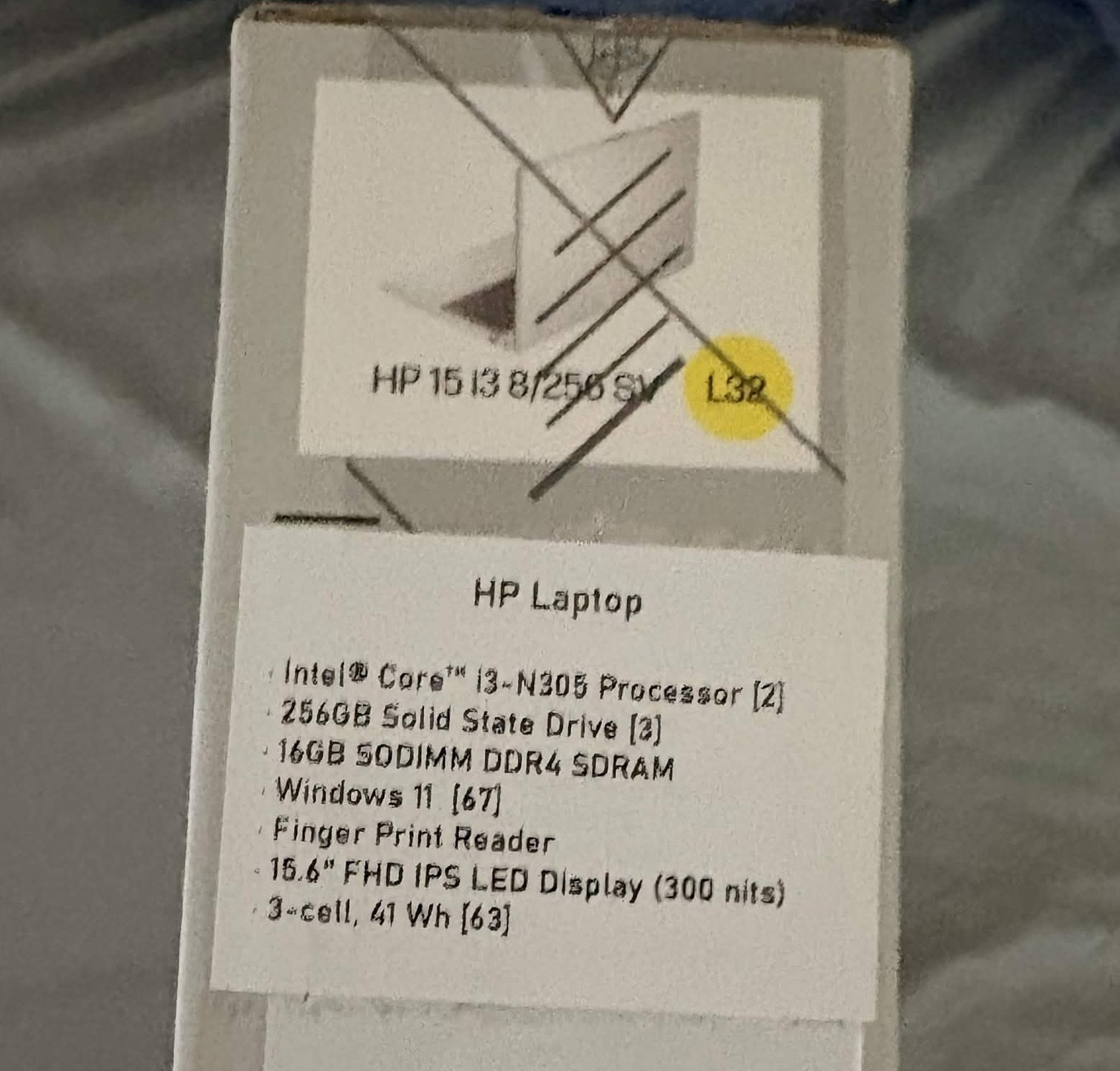 HP 15-FD0133WM 15.6″ Laptop, Intel i3 N305, 16GB RAM 256GB SSD Silver