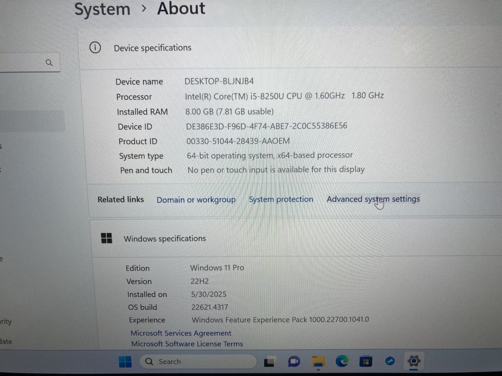 Dell XPS 13 9370 13.3″ Core Intel i5-8250U @1.60GHz 8GB RAM 256GB SSD Win11Pro