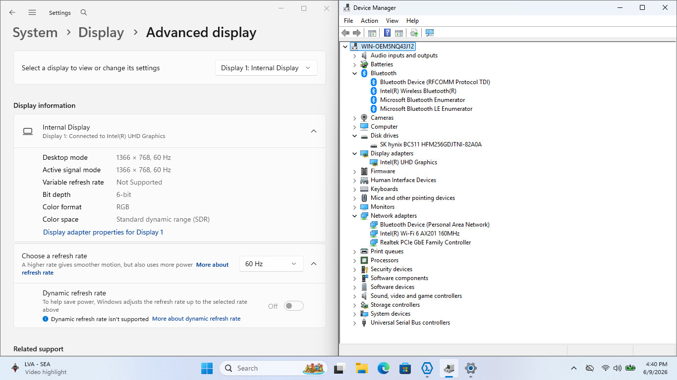 HP Pavilion 15-cs3025od 15″ HD I5-1035G1 256GB SSD 8GB W11 Webcam Backlit