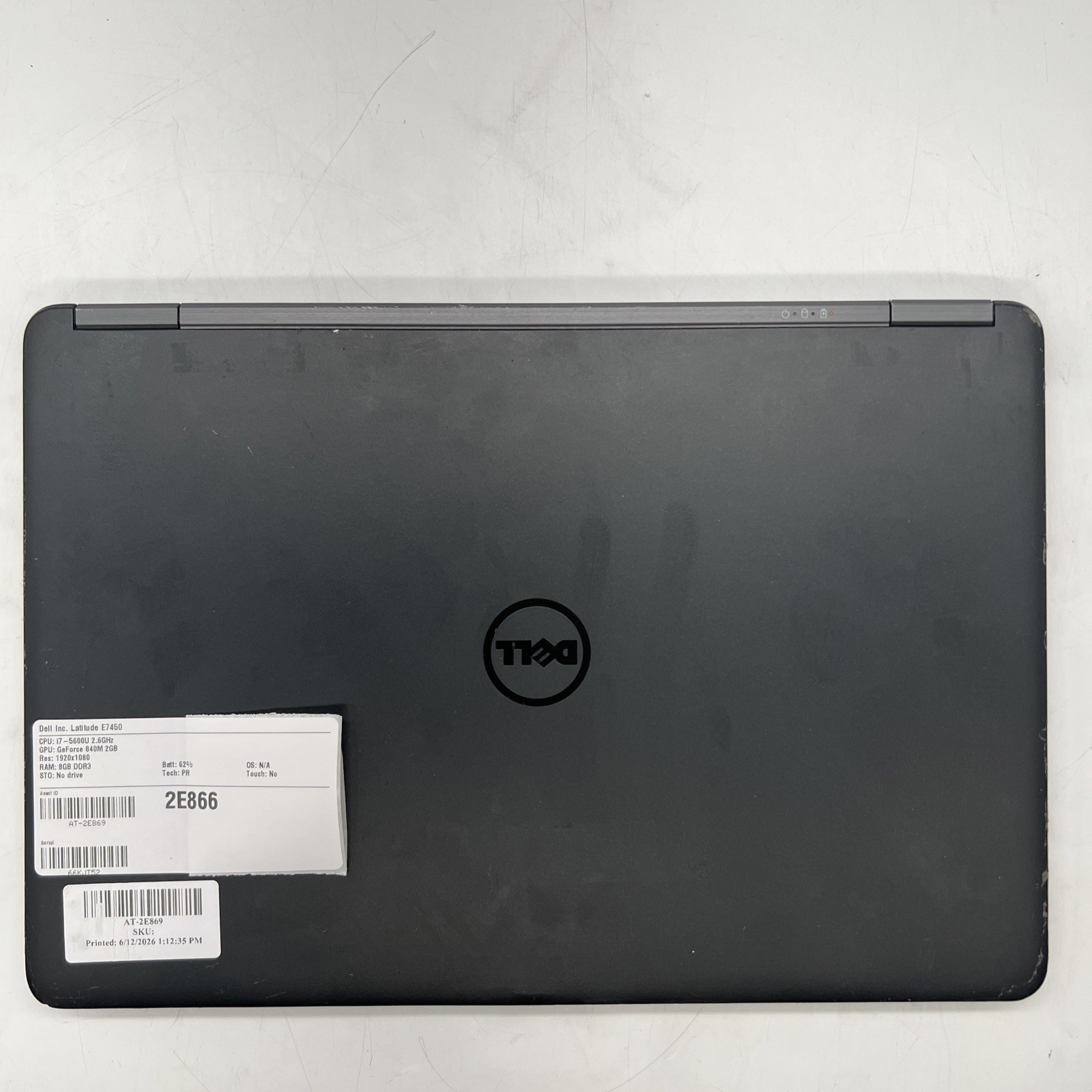 Dell Latitude E7450 i7 5600U 2.6GHz 8GB RAM GeForce 840M 2GB No Drive No OS