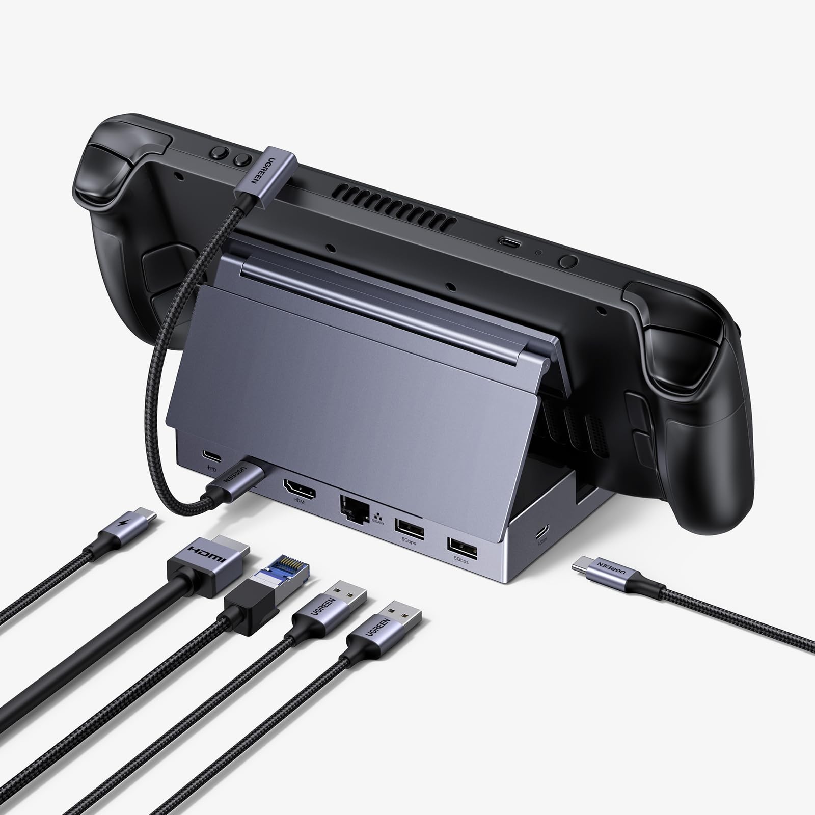UGREEN Steam Deck Dock 6-in-1 4K@120Hz HDMI 2.1, 100W PD, USB 3.0, Gigabit