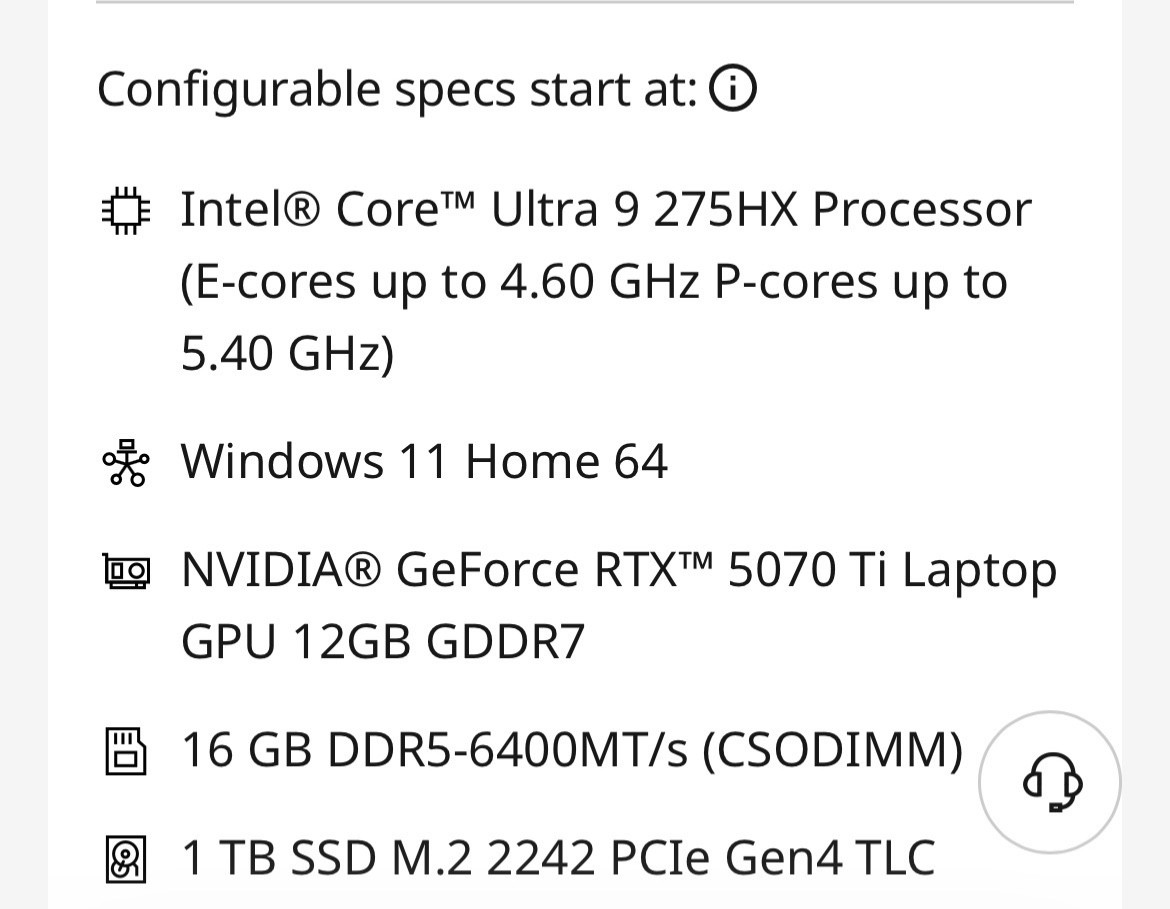 Lenovo Legion Pro 5 16IRX8 16″ 500 Nits (1TB SSD, Intel Core i9 13th Gen., 5.40