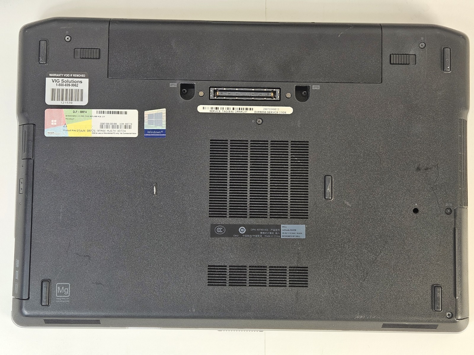 Dell Latitude E6430 Laptop i5-3340M 2.70GHZ 8GB 128GB SSD WIN10 Ext. Batt. +Adap