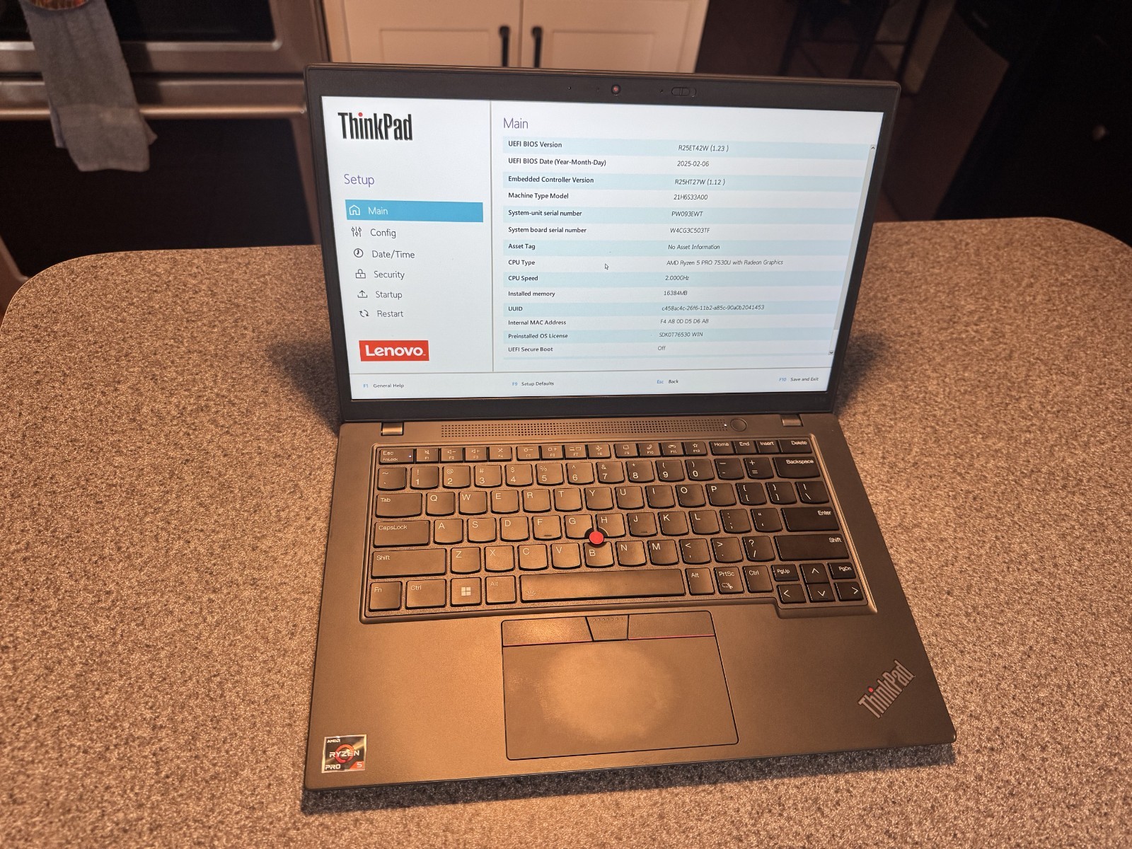 ThinkPad L14 G4 14″ Ryzen 5 Pro 7530U 2.0GHz 16GB 256GB NVMe SSD No OS/Charger