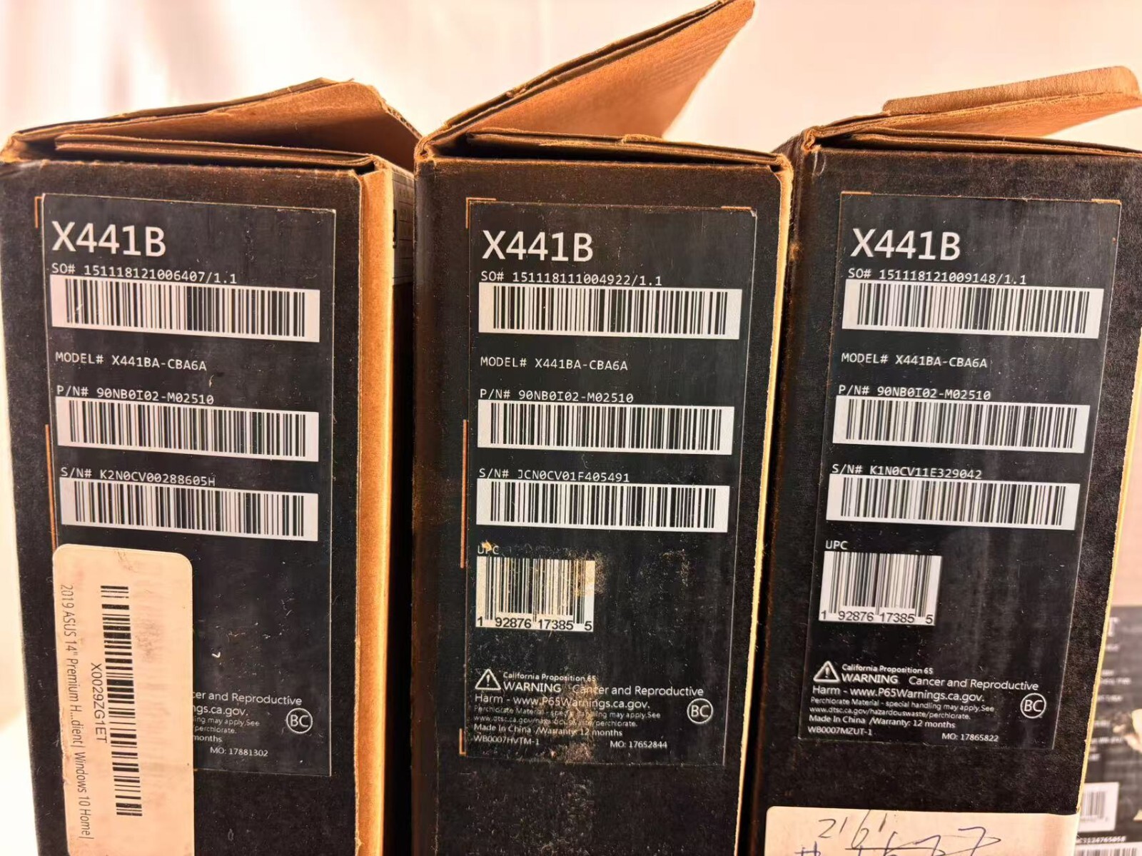 ASUS Laptop 6-Pack Bundle T200T *2 & X441B *3 & C423– Fault: Unable to Power On