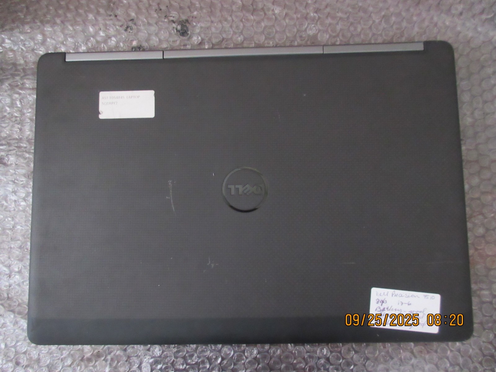 Dell Precision 7510 15″ Intel i7-6820HQ 8GB RAM 256 HDD Windows 10 Pro Laptop