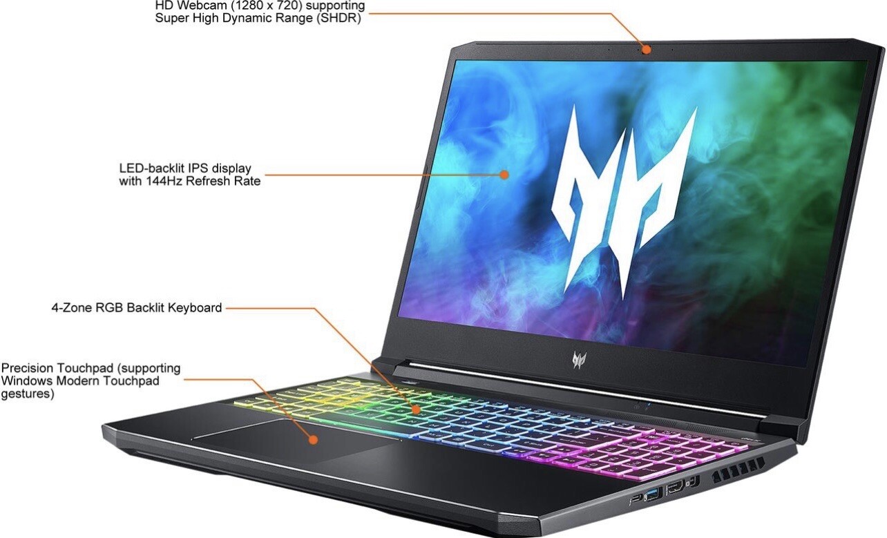 Acer Predator Helios 300 (2.5 TB SSD, Intel Core i7-9750H, GTX 1660 Ti, 144Hz…