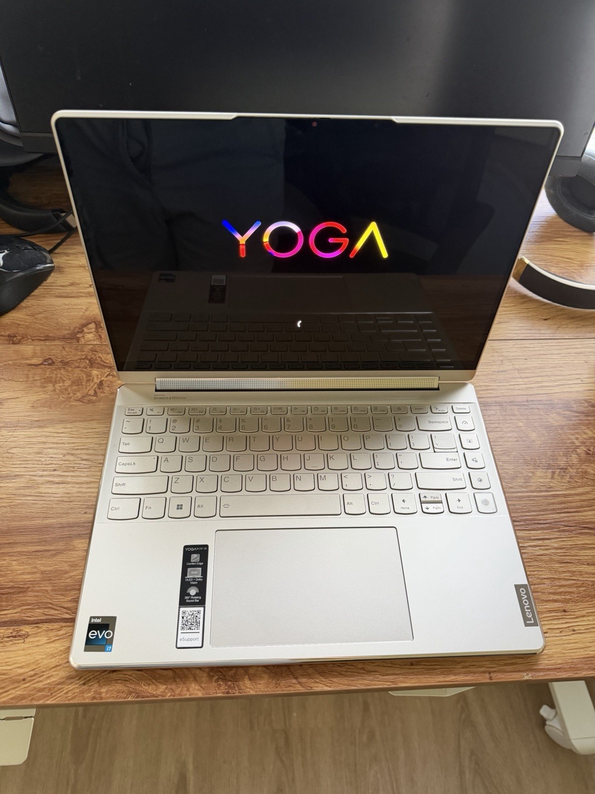 75% battery. Lenovo Yoga 9i 14” 2-in-1, intel i7-1360P, 16GB RAM, 512GB SSD,