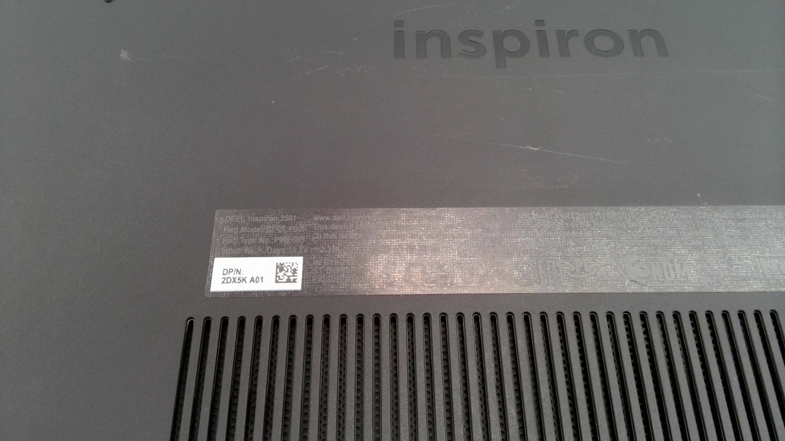 Dell Inspiron 15 3501 Intel Core i3-1115G4 3GHz No RAM NO HDD No OS