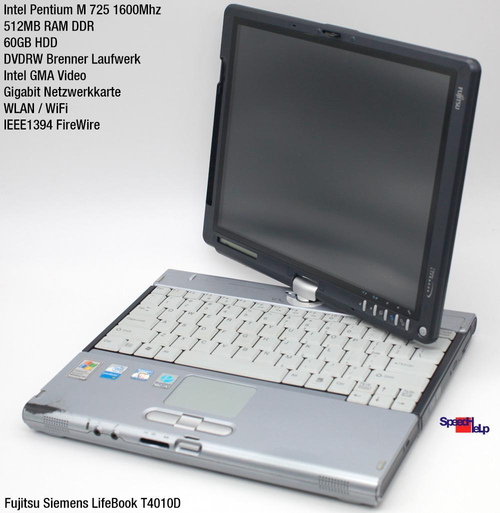 Notebook Fujitsu Siemens Lifebook T4010D Fsc Laptop Windows XP Tablet Pc T-Serie