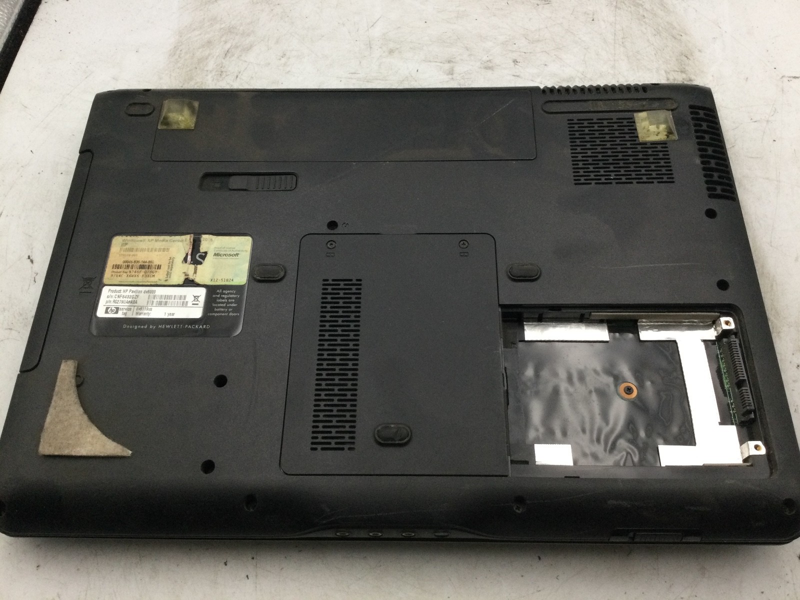 HP PAVILION DV6000 – BOOTS TO BIOS – AMD TURION 64 X2 – 1GB RAM – 16″ -READ- BB