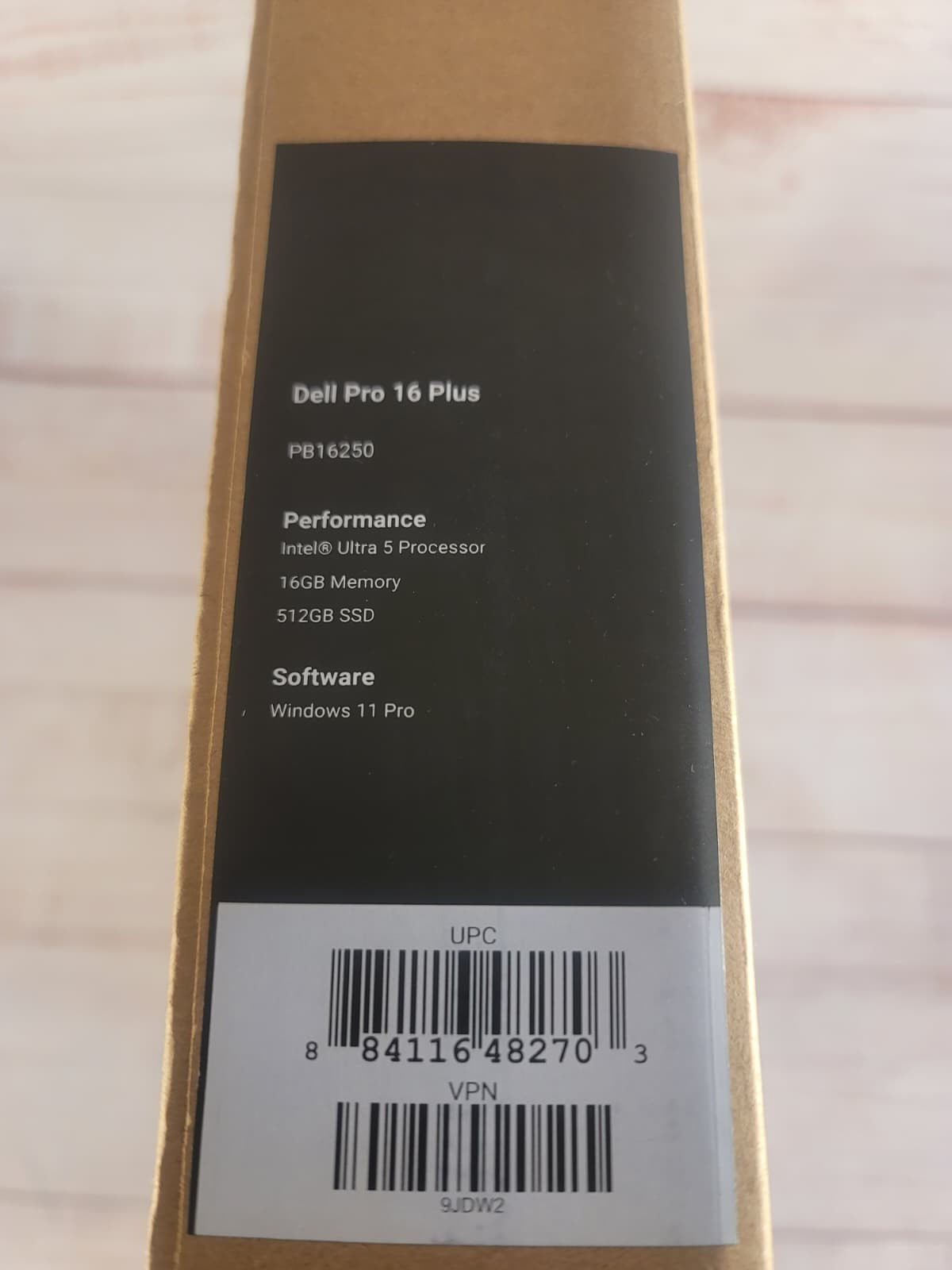 Empty Dell Pro 16 Plus 9JDW2 Laptop Shipping Box Only with Packaging inserts