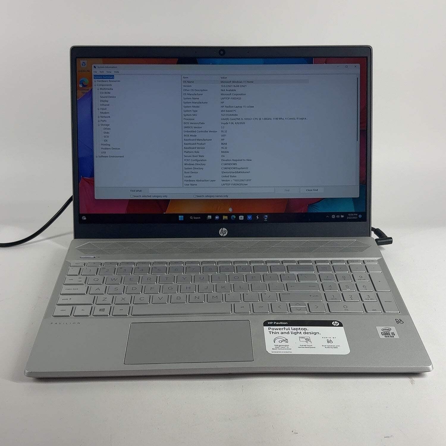 HP Pavilion 15-CS3153CL 15.6″ i5-1035G1 1.0GHz 12GB RAM 512GB SSD