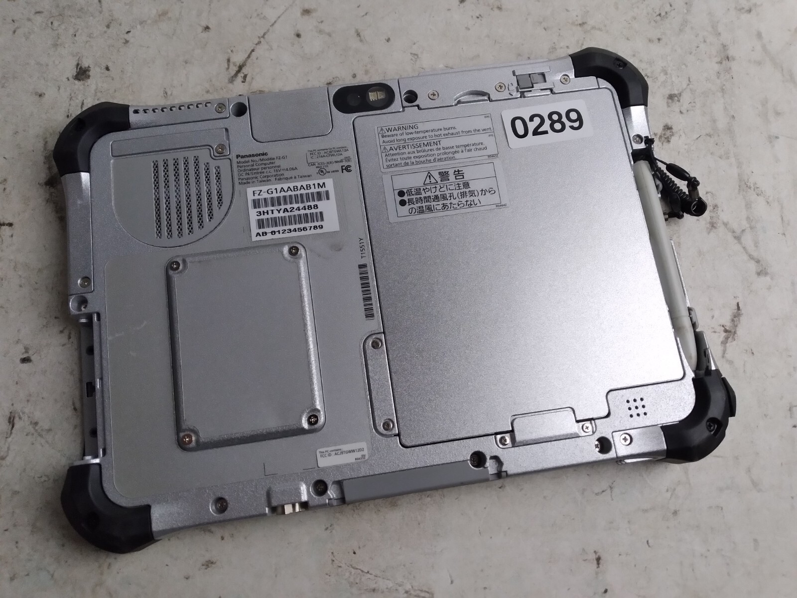 Panasonic FZ-G1AABAB1M w/i5-3437U, 4GB RAM, 120GB HDD, 10″ Touchpad for parts